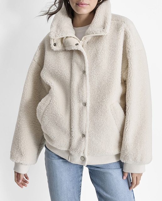 Imagen 0 de Chaqueta de mujer estilo bomber con bajo y puños canalé