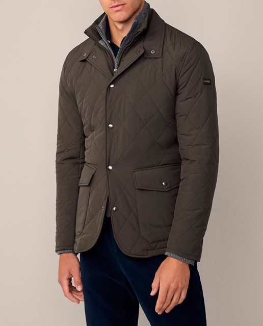 Imagen 0 de Chaqueta de hombre verde guateada de acolchado térmico tallas grandes