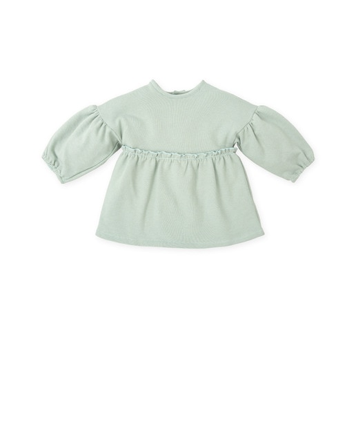 Imagen 0 de Vestido de bebé niña verde mar de felpa