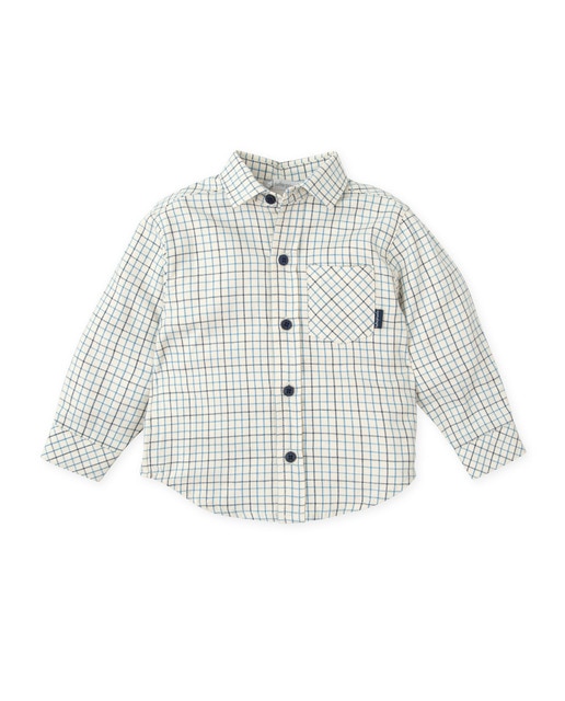 Imagen 0 de Camisa de bebé niño a cuadros de manga larga