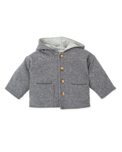 Imagen 0 de Chaquetón de niño con capucha y cierre de botones
