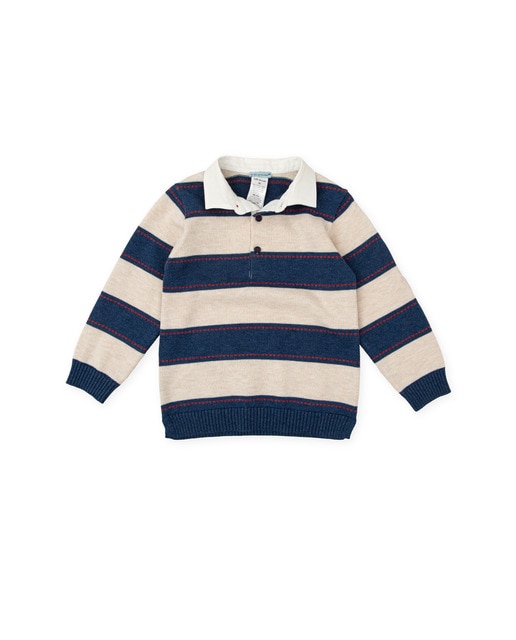 Imagen 0 de Polo de niño tricot a rayas