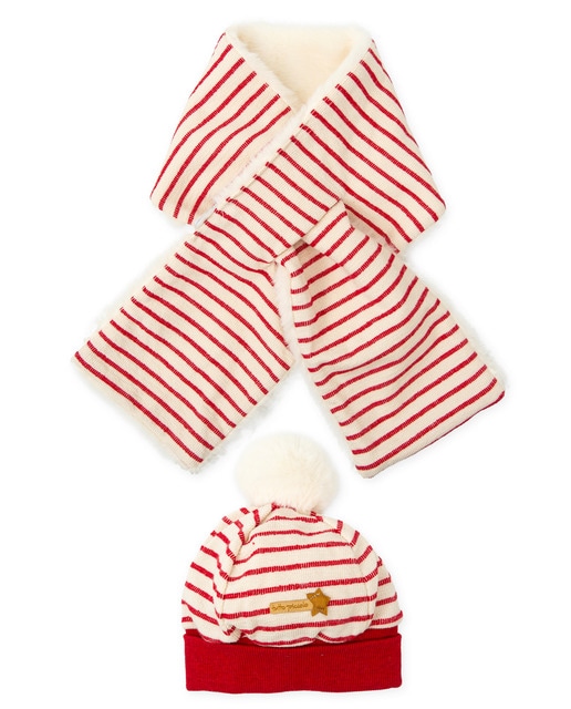 Imagen 0 de Conjunto de gorro y bufanda de niño color rojo