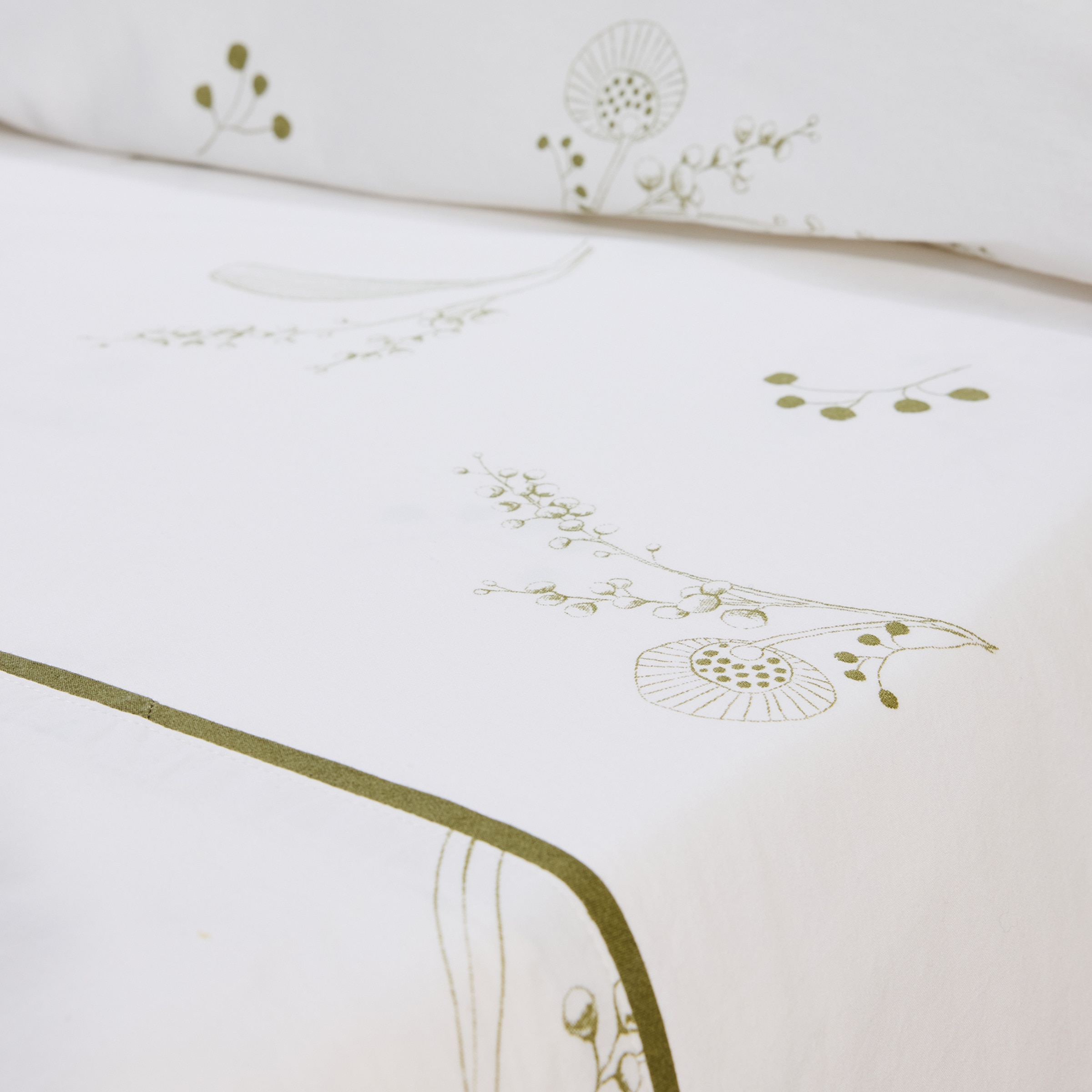 Conjunto de Lençóis de Algodão Alborada Verde-3