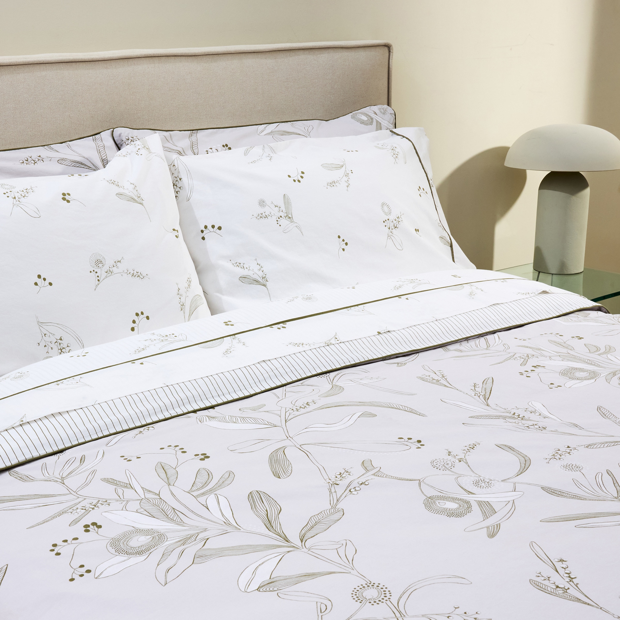 Conjunto de Lençóis de Algodão Alborada Verde-4