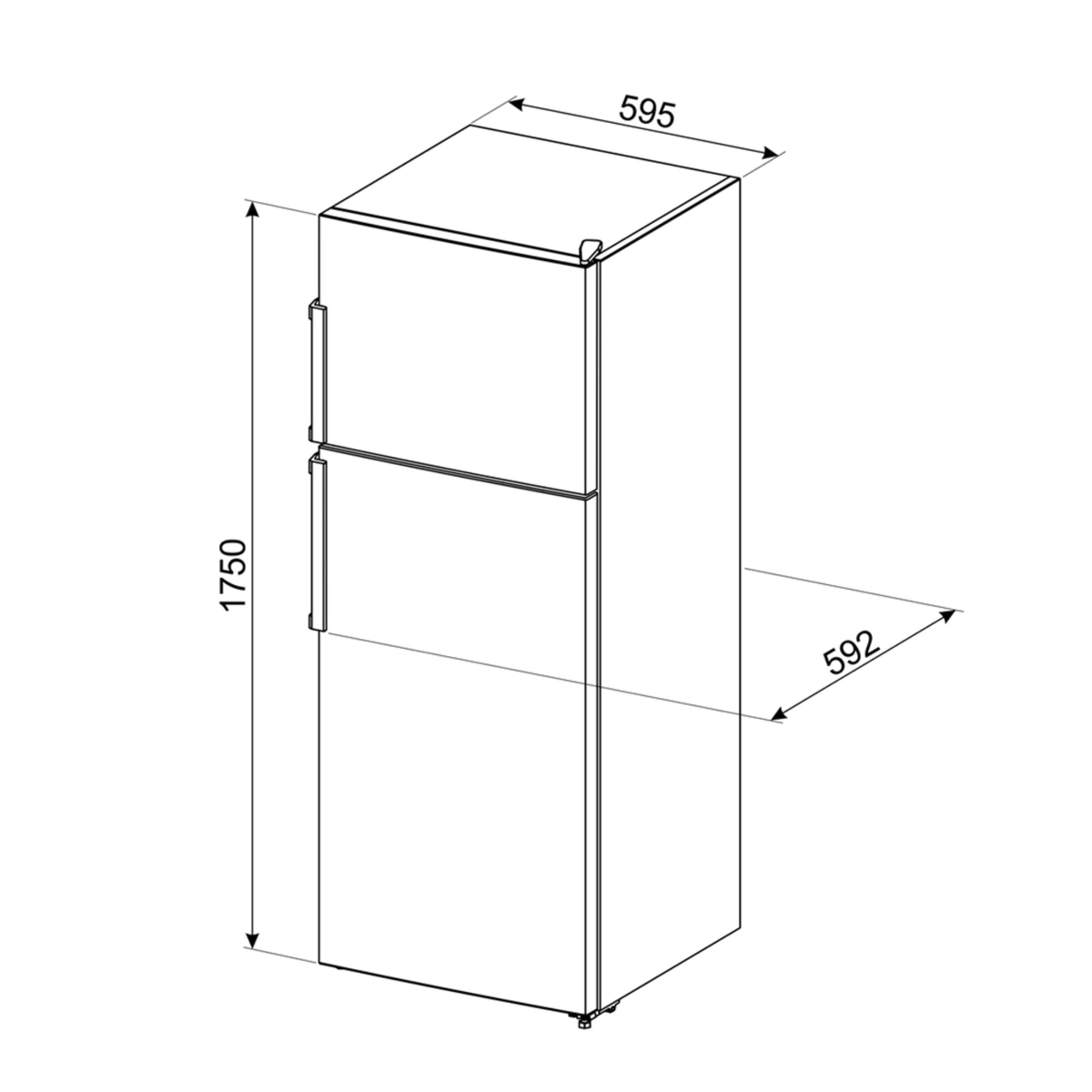 Frigorífico de 2 Portas Smeg Universal FD32E Estático com Dobradiças à Direita e de 175 cm - Branco Branco-2