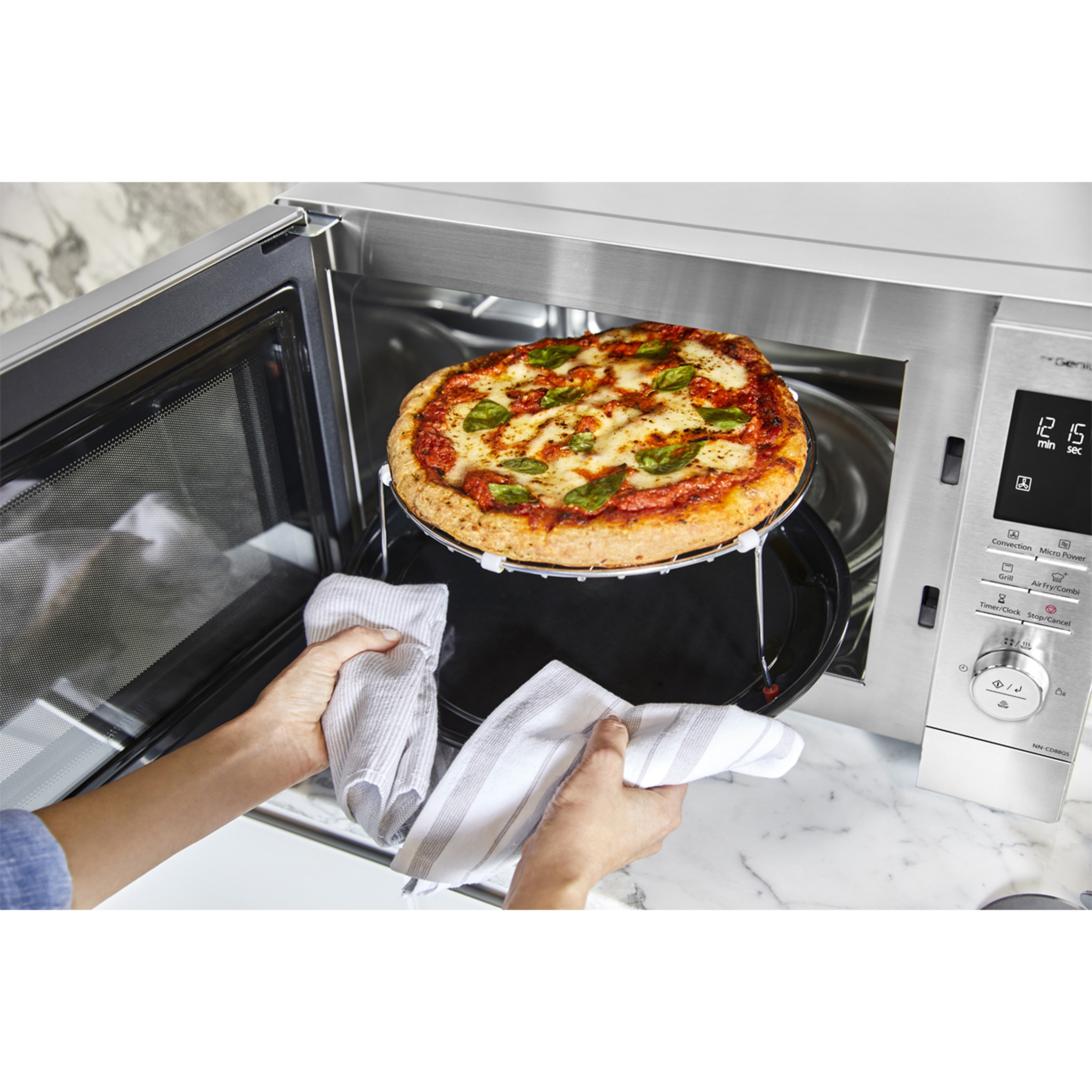 Microondas  Panasonic 34 litros con grill y Airfry - NN-CD88QSEPG Inox-7