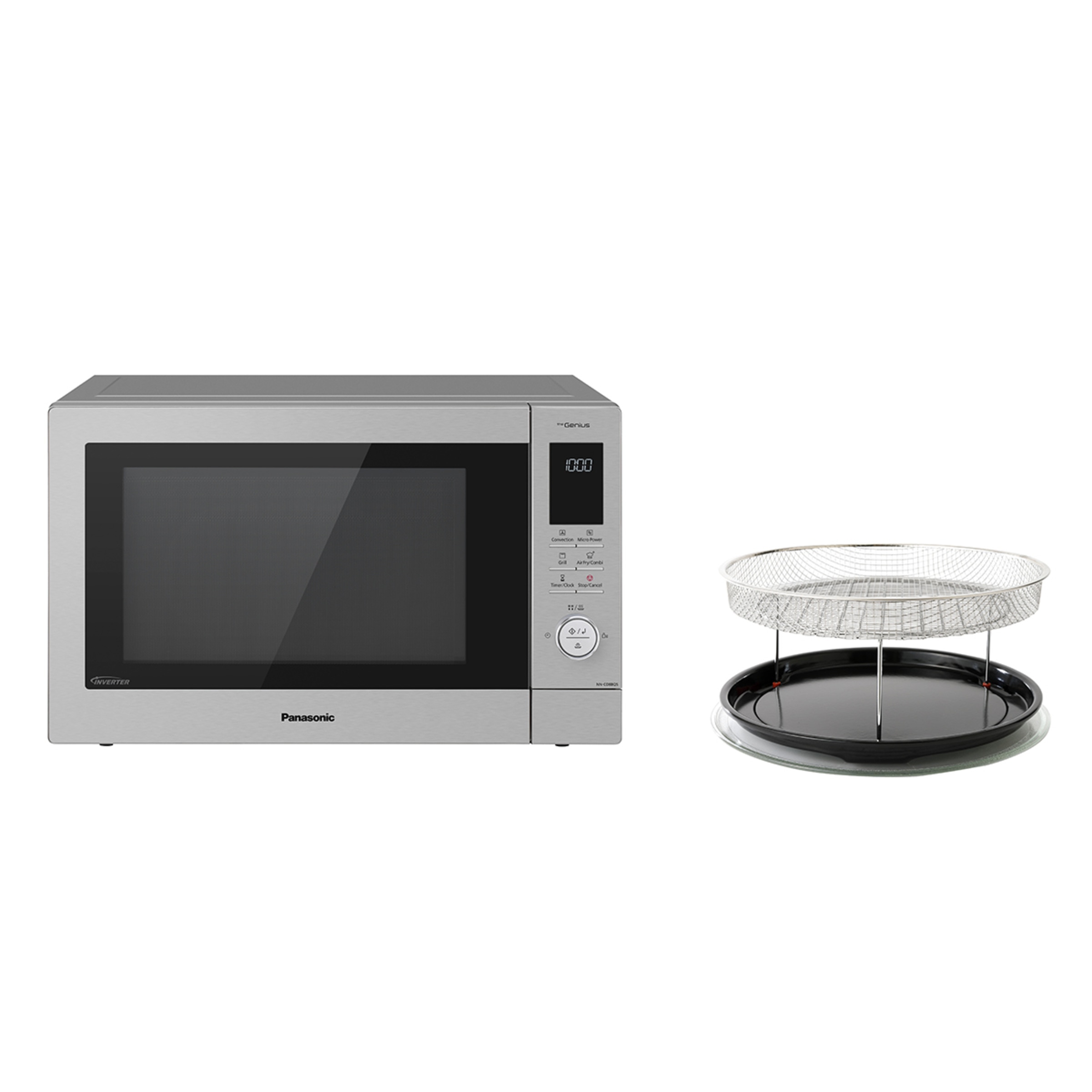 Microondas  Panasonic 34 litros con grill y Airfry - NN-CD88QSEPG Inox-4