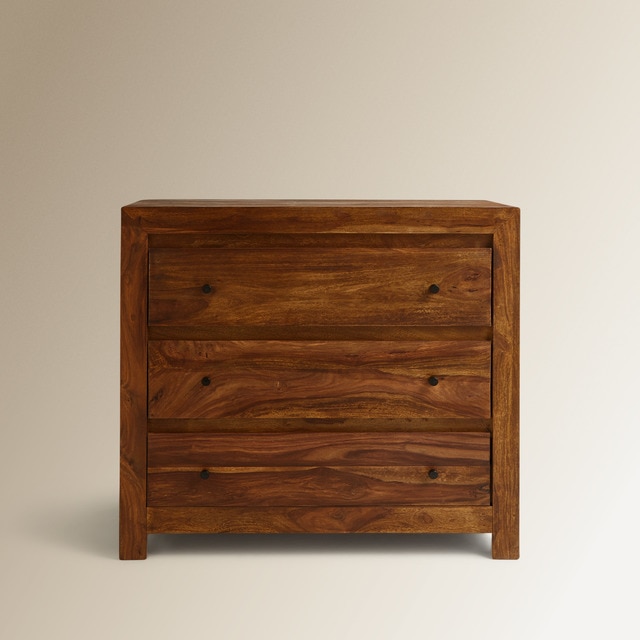 Imagen 0 de Cómoda de madera de palisandro con 3 cajones Bombay El Corte Inglés