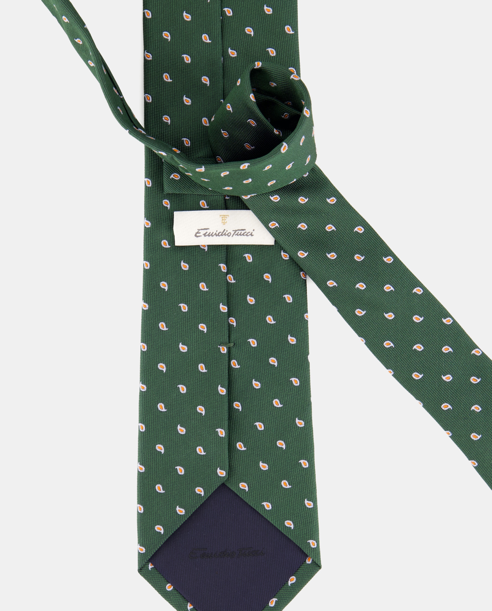 Gravata de Seda com Jacquard Verde-2