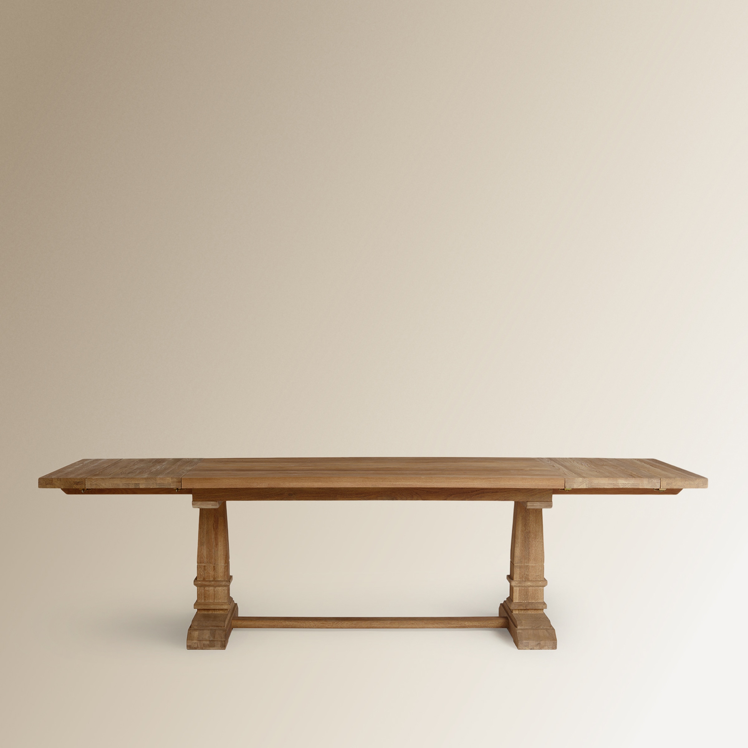 Mesa de Sala de Refeições Extensível de Carvalho Vintage Natural-6