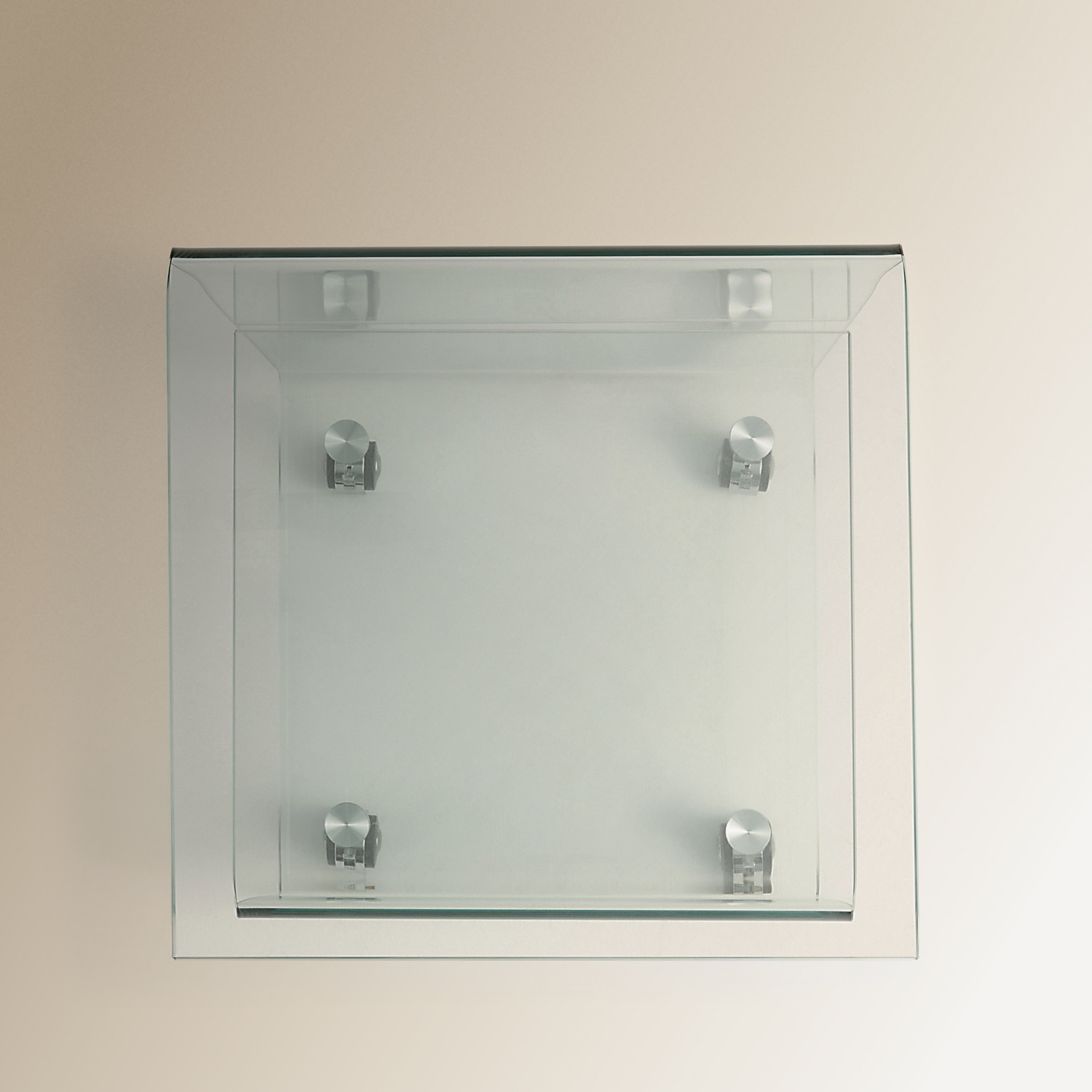 Mesa Auxiliar de Vidro com Rodas Shiny Transparente-5