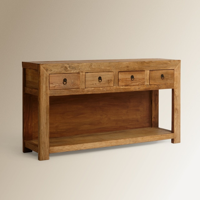 Imagen 0 de Mueble de madera de olmo reciclado con 4 cajones Opium El Corte Inglés