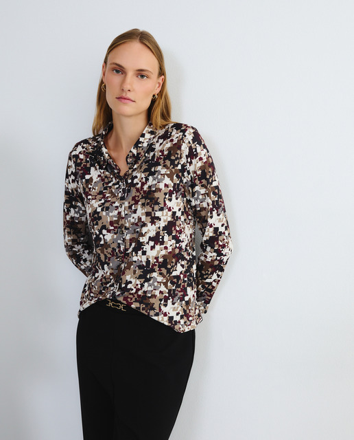 Imagen 0 de Camisa de mujer estampada manga larga