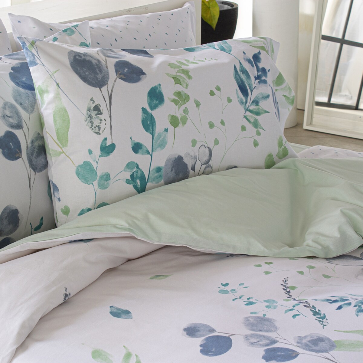 Conjunto de Capa de Edredão de Algodão Blois Multicolor-4