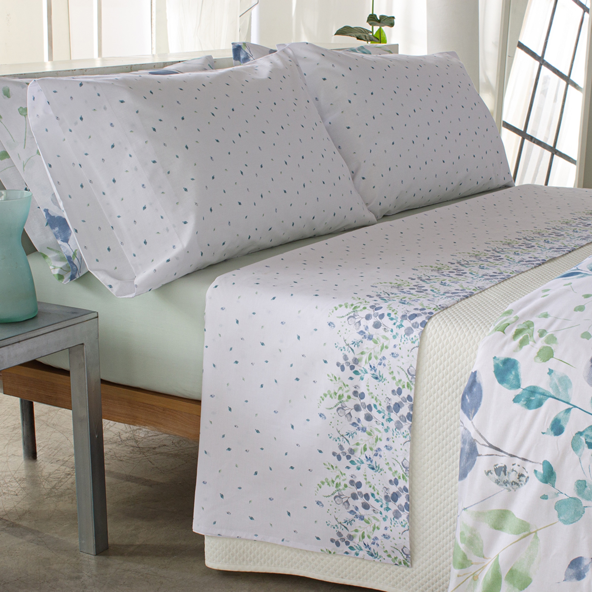 Conjunto de Lençóis de Algodão Blois Multicolor-1