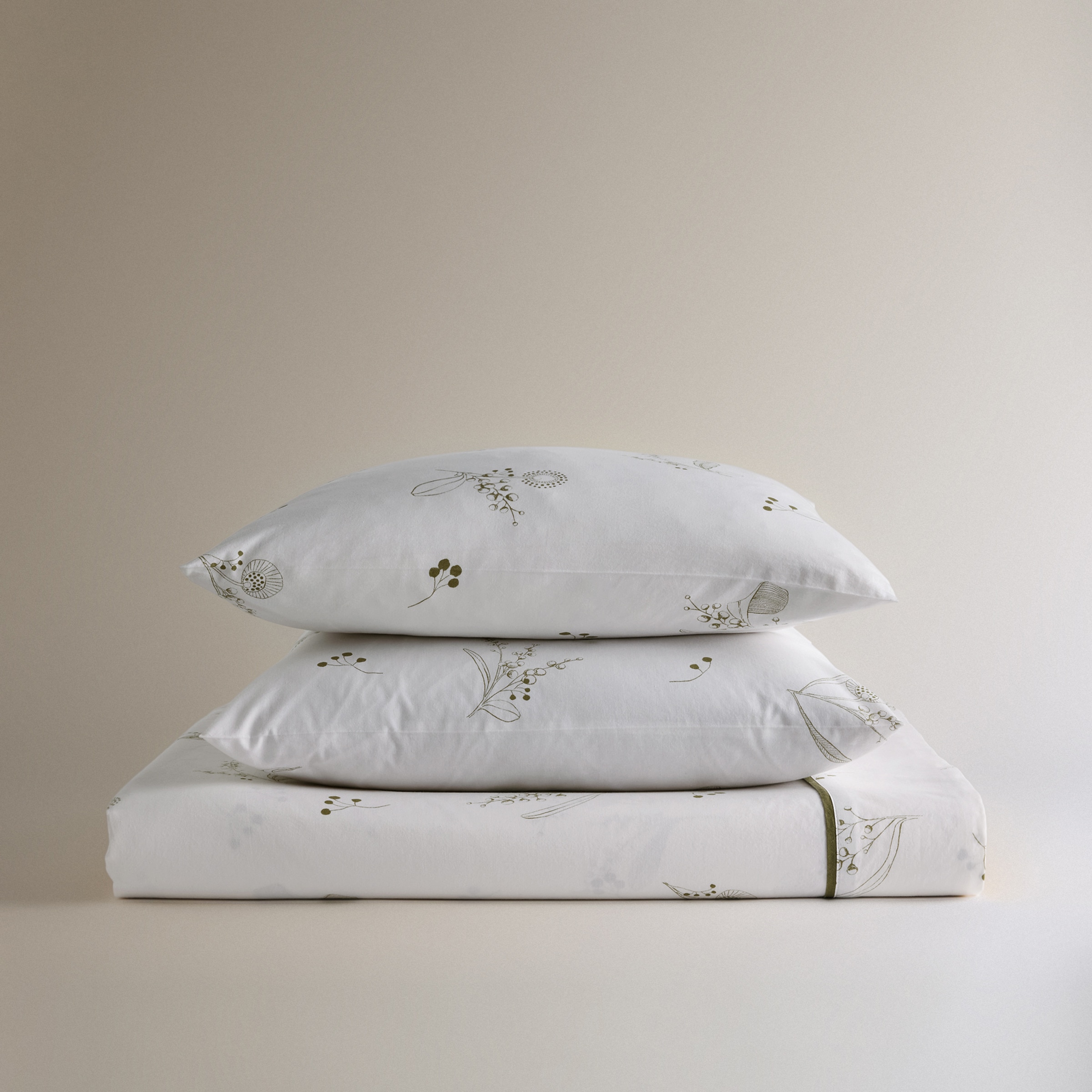 Conjunto de Lençóis de Algodão Alborada Verde-5