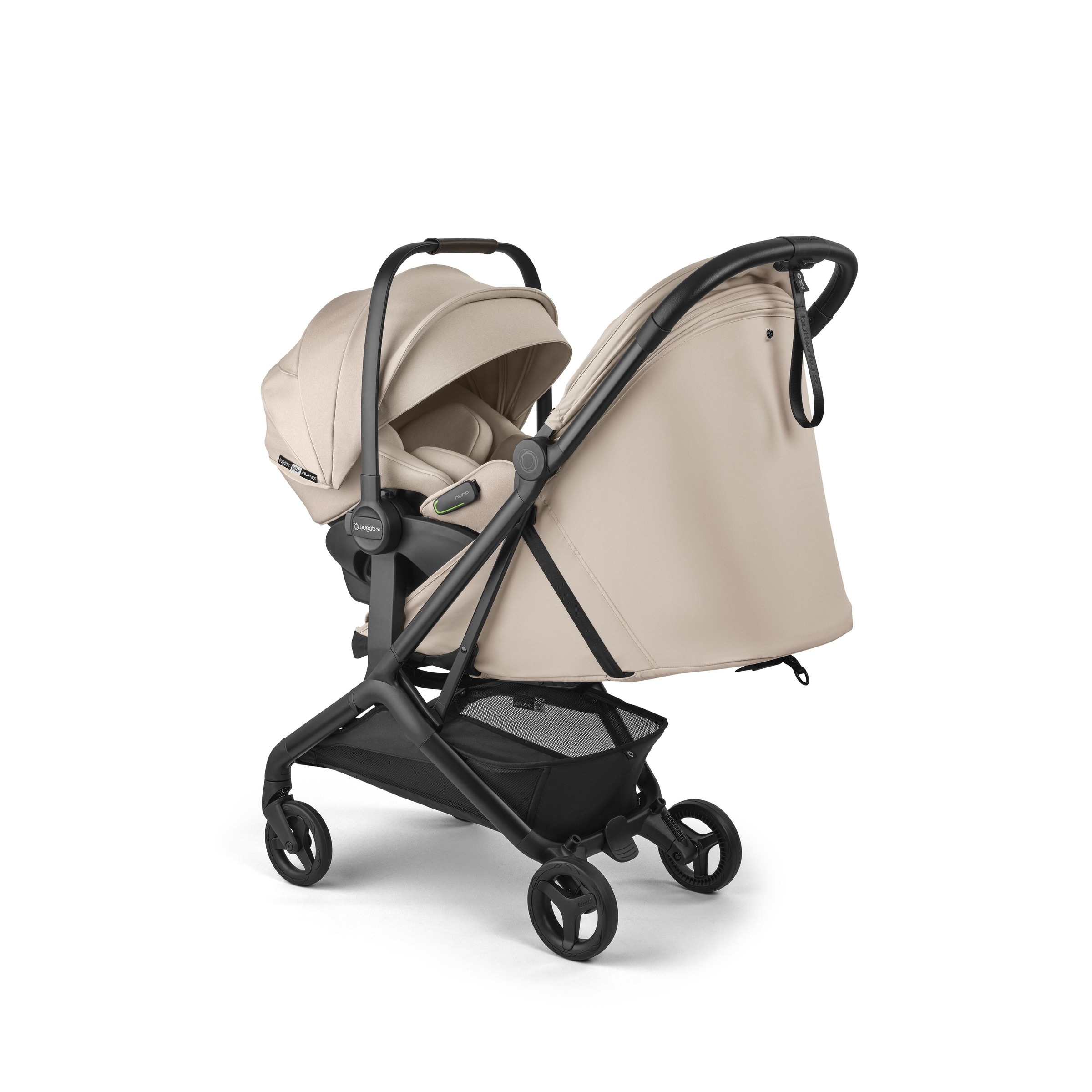 Cadeira de Passeio Bugaboo Otter by Nuna i-size com encosto reclinável, desde o nascimento até aos 15 meses (40 - 83 cm) Bege-3