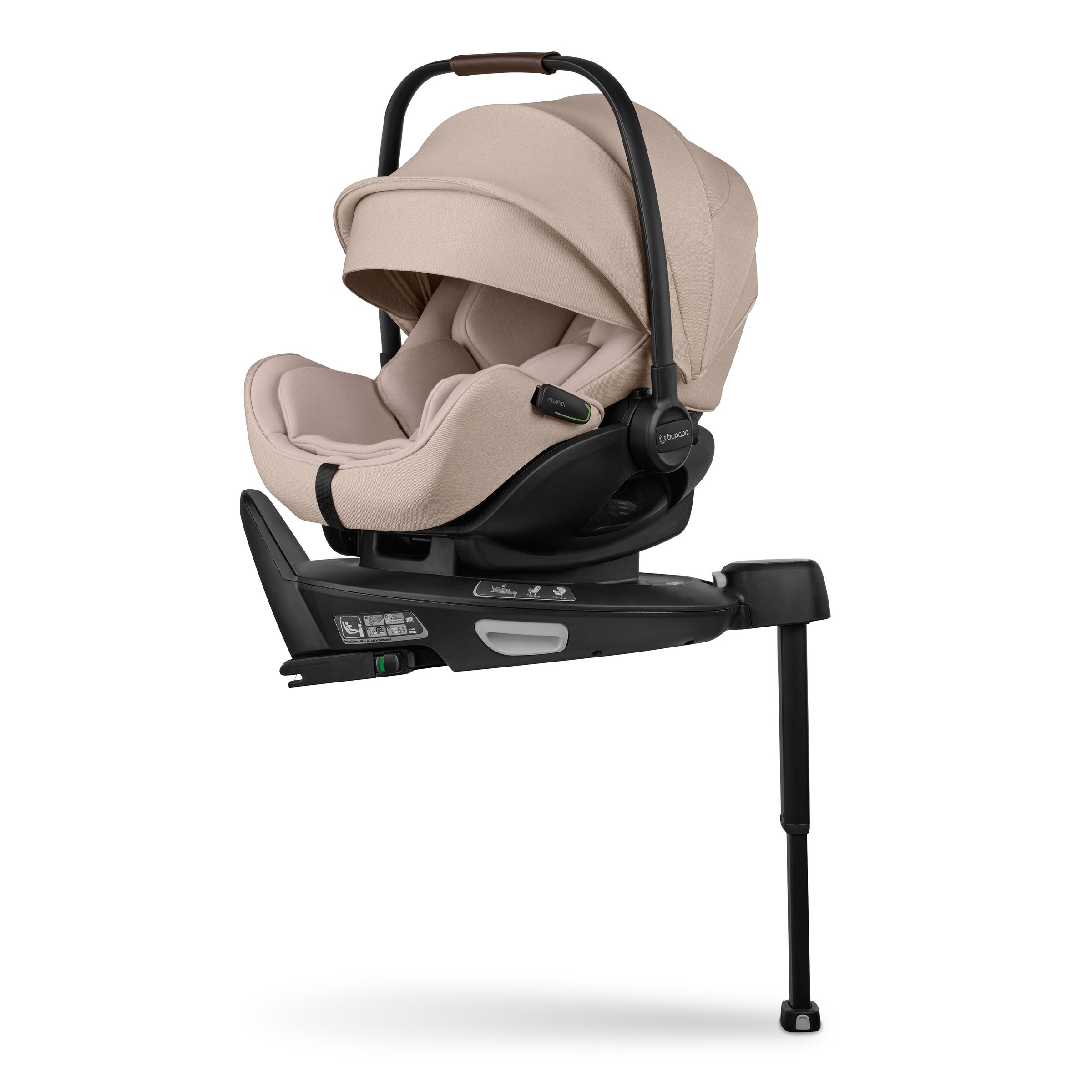 Cadeira de Passeio Bugaboo Otter by Nuna i-size com encosto reclinável, desde o nascimento até aos 15 meses (40 - 83 cm) Bege-19