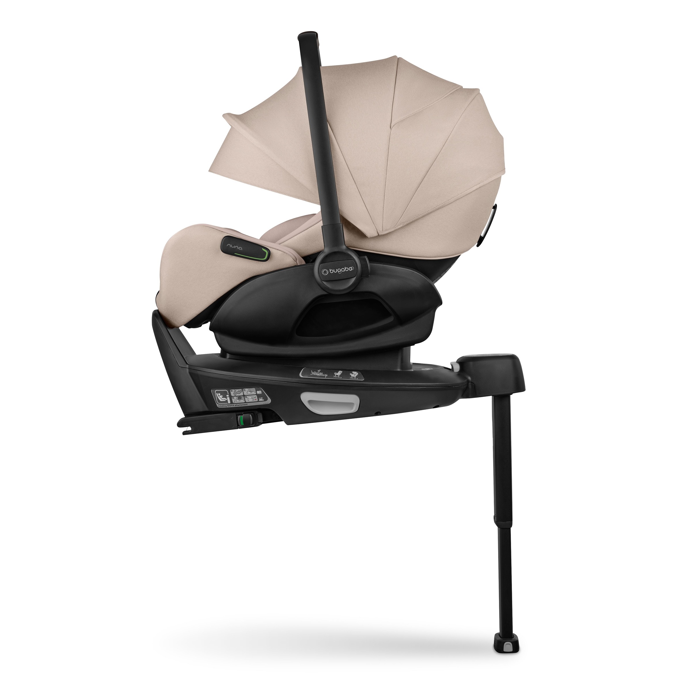 Cadeira de Passeio Bugaboo Otter by Nuna i-size com encosto reclinável, desde o nascimento até aos 15 meses (40 - 83 cm) Bege-17