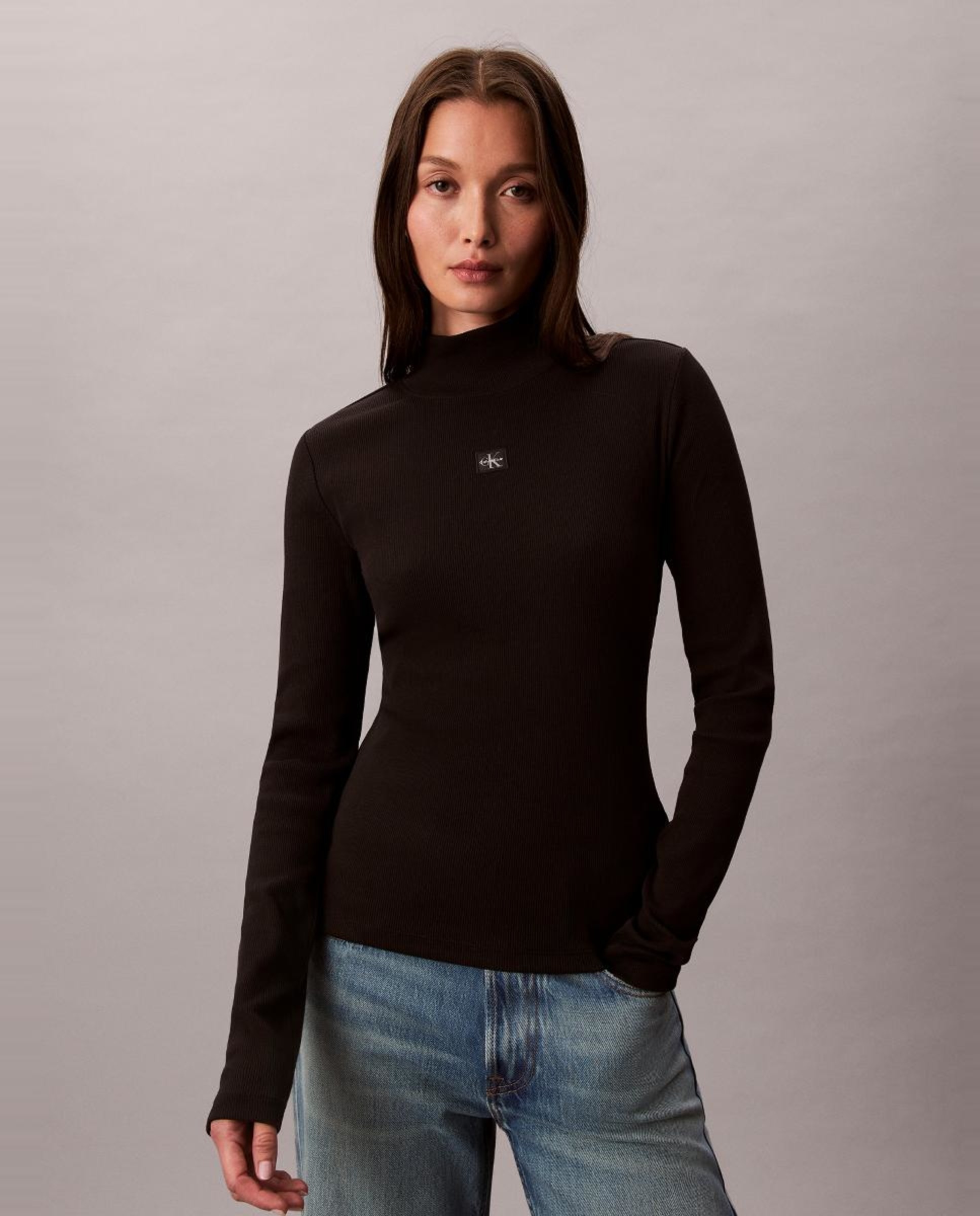 Cuello Alto Camiseta Manga Larga Lycra Mujer Playera Termica