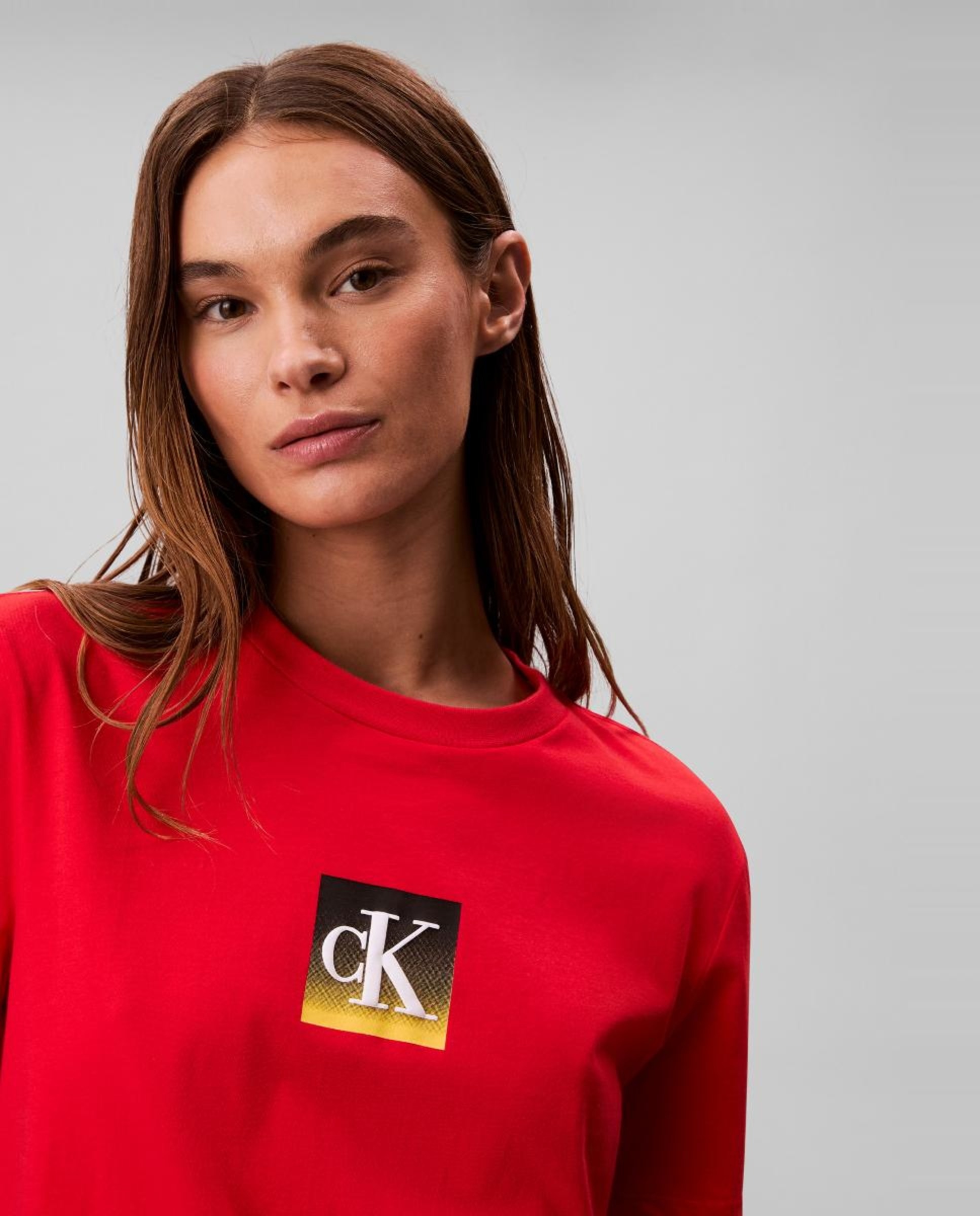 T-shirt com Ilustração Vermelho-3