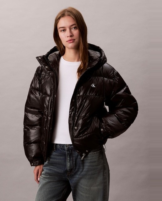 Imagem 0 de Casaco Puffer com Acabamento Brilhante
