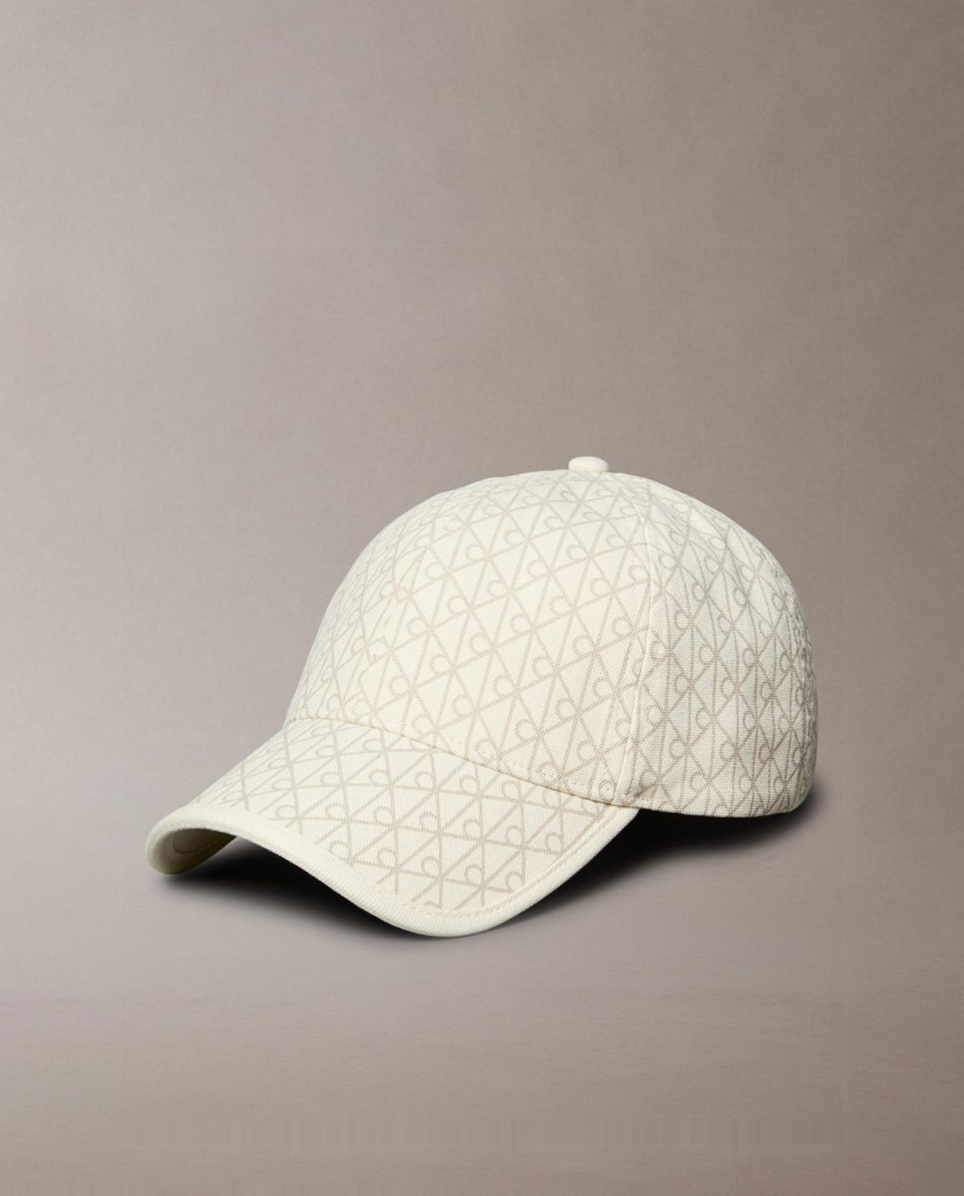 Boné com Logótipo Estampado Creme-1