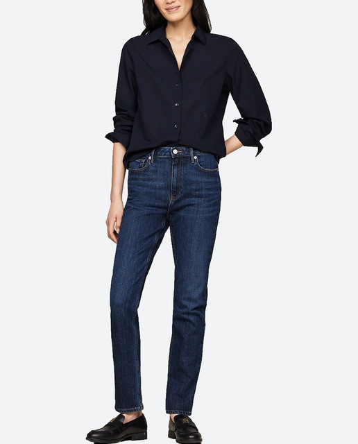 Imagen 0 de Vaquero de mujer con fit slim y cintura alta