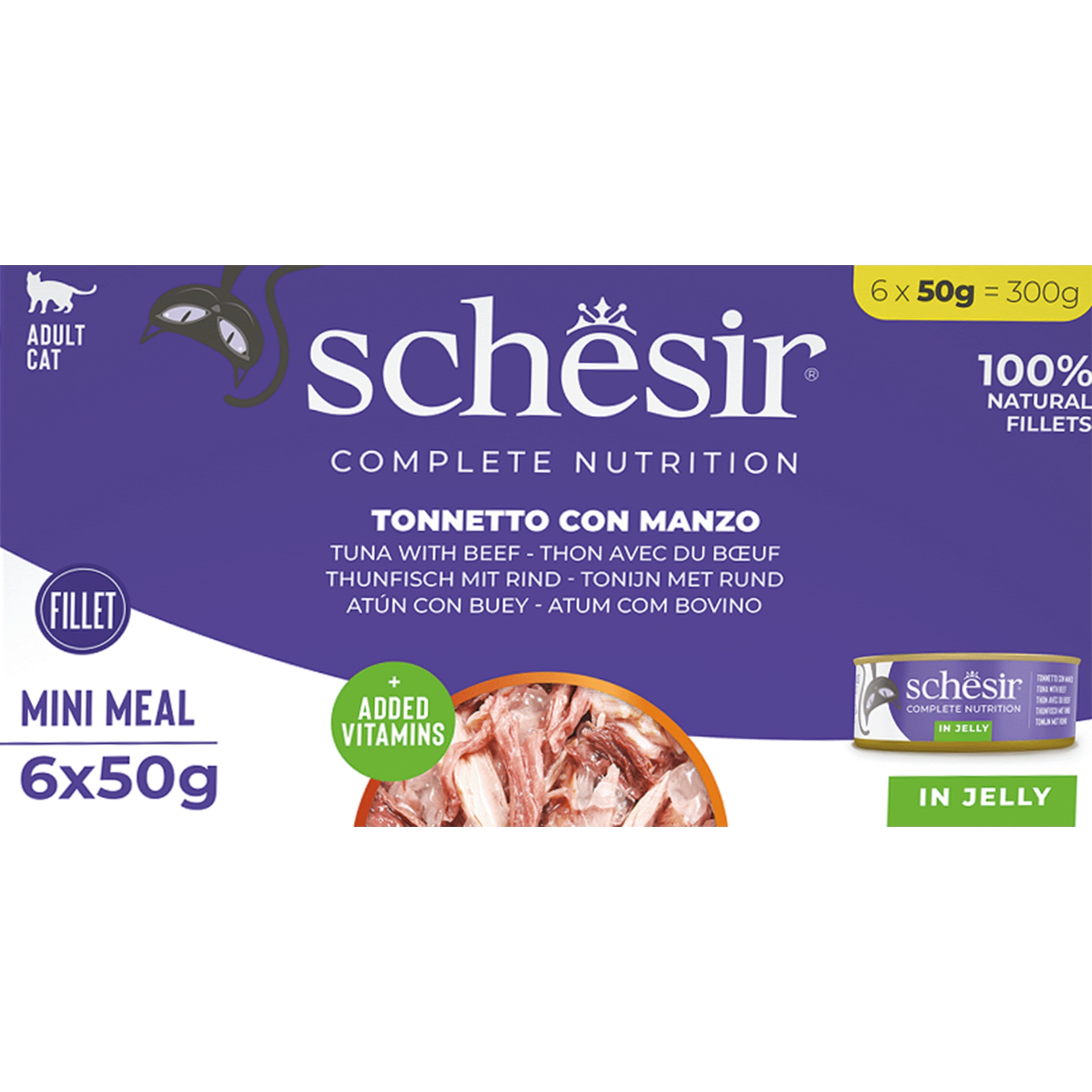 Alimento Húmido para Gato Atum e Carne lata 50 g