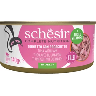 Alimento Húmido para Gato Atum e Presunto lata 140 g - Schesir