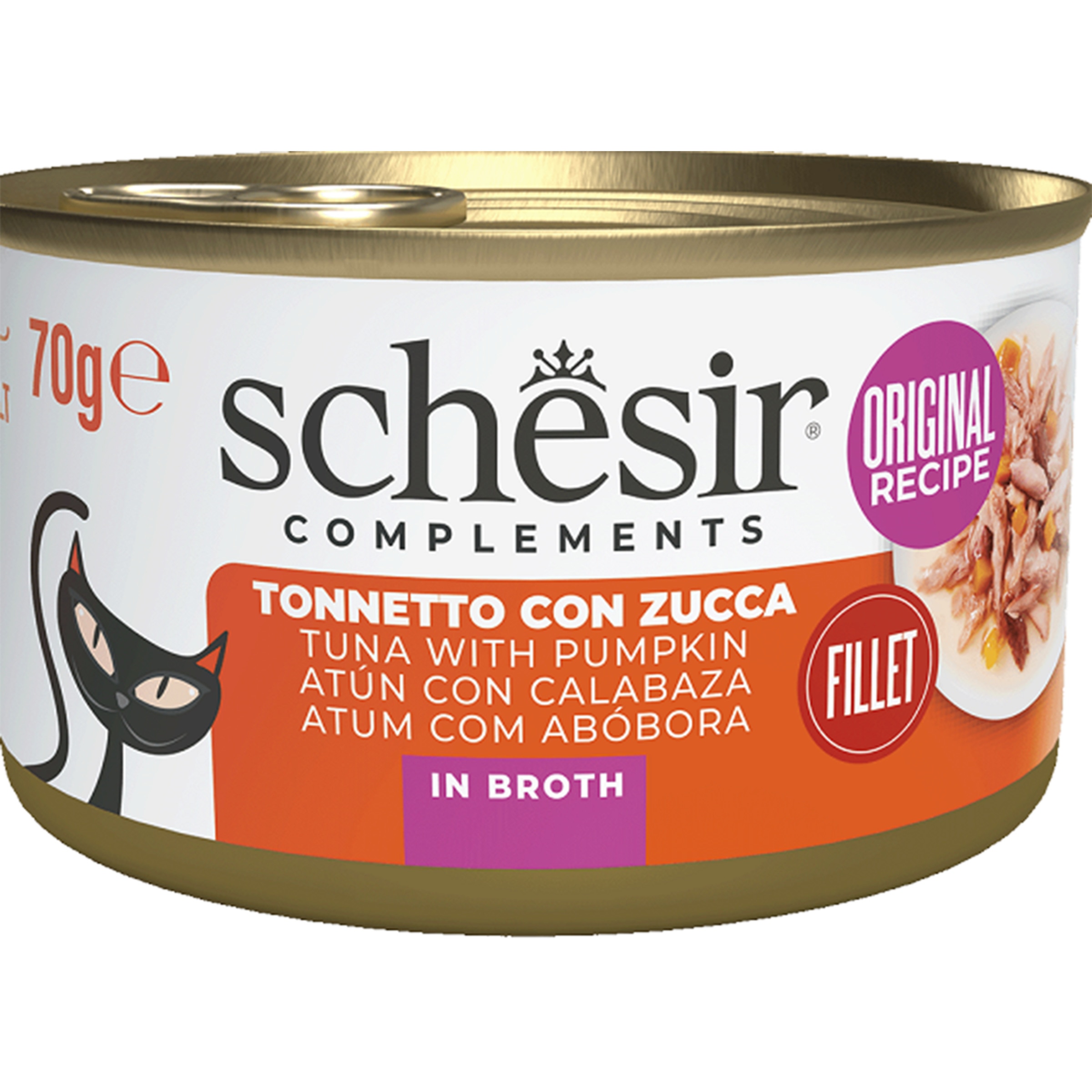 Alimento Húmido para Gato Atum e Abóbora embalagem 70 g