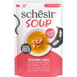 Alimento Húmido para Gato Sopa de Salmão embalagem 40 g - Schesir