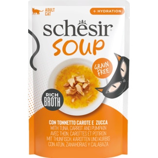 Alimento Húmido para Gato Sopa Atum e Abóbora embalagem 40 g - Schesir