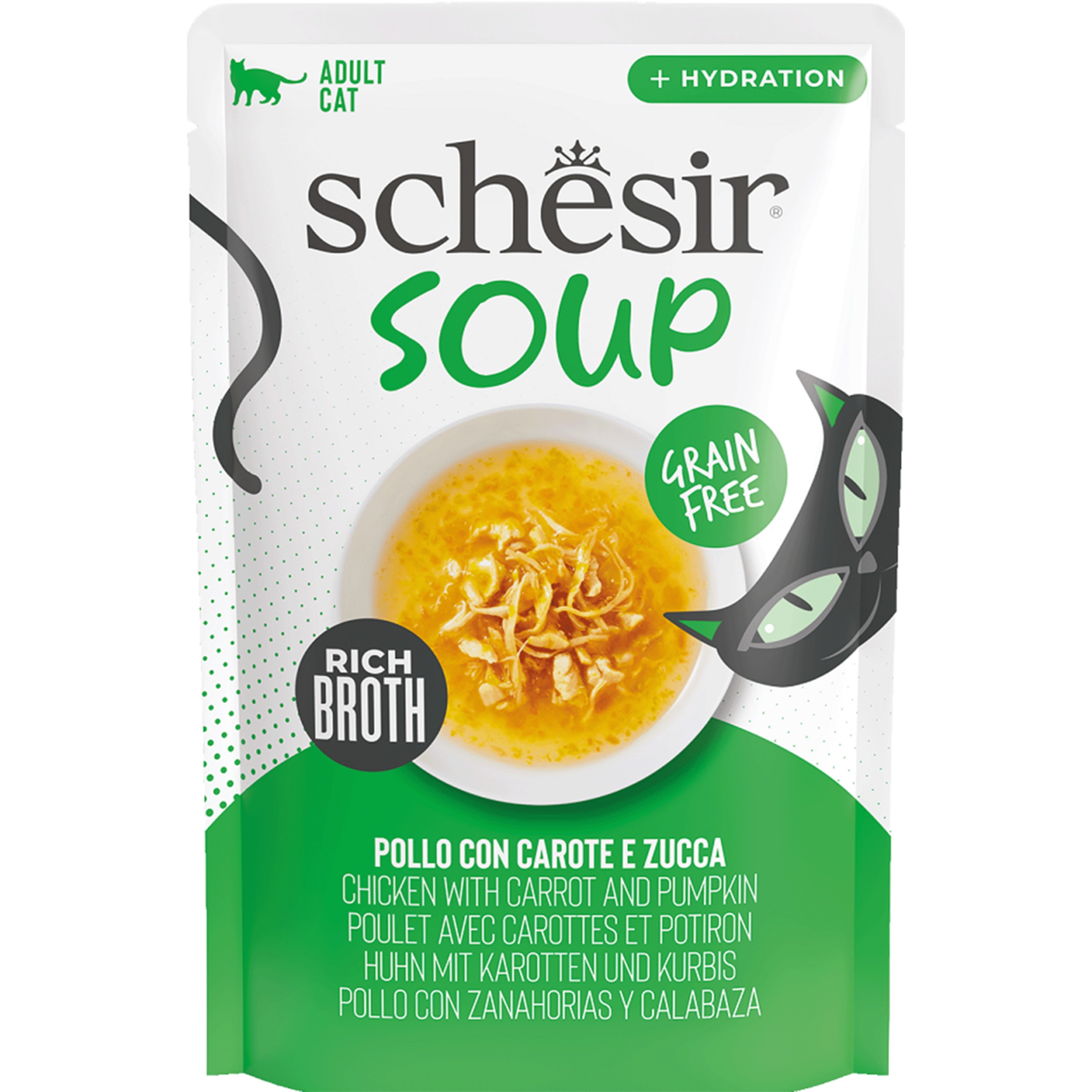 Alimento Húmido para Gato Sopa Frango e Cebola embalagem 40 g