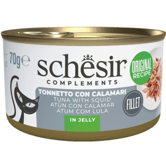 Alimento Húmido para Gato Atum e Lulas lata 70 g - Schesir