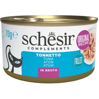 Alimento Húmido para Gato Caldo de Atum lata 70 g - Schesir