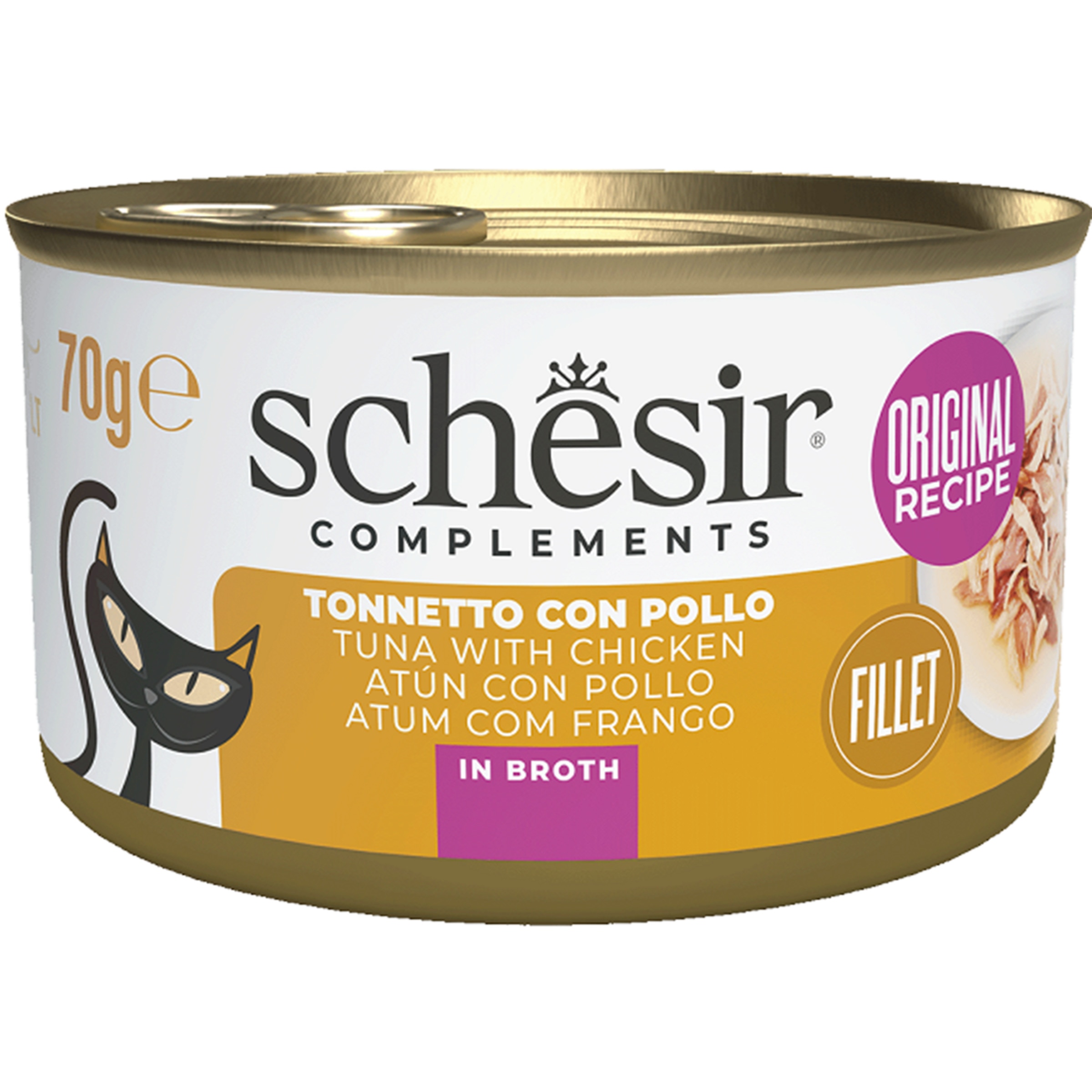 Alimento Húmido para Gato Atum e Frango lata 70 g