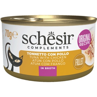 Alimento Húmido para Gato Atum e Frango lata 70 g - Schesir