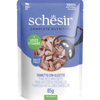 Alimento Húmido para Gato Atum e Anchovas embalagem 85 g - Schesir