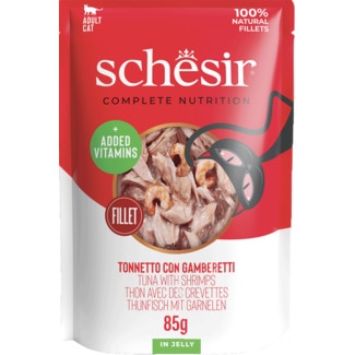Alimento Húmido para Gato Atum e Gambas embalagem 85 g - Schesir