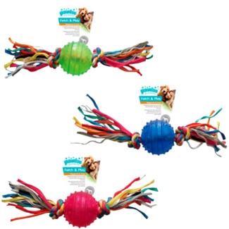 Brinquedo para Cão Bola com Corda 6 cm 1 embalagem - Pawise
