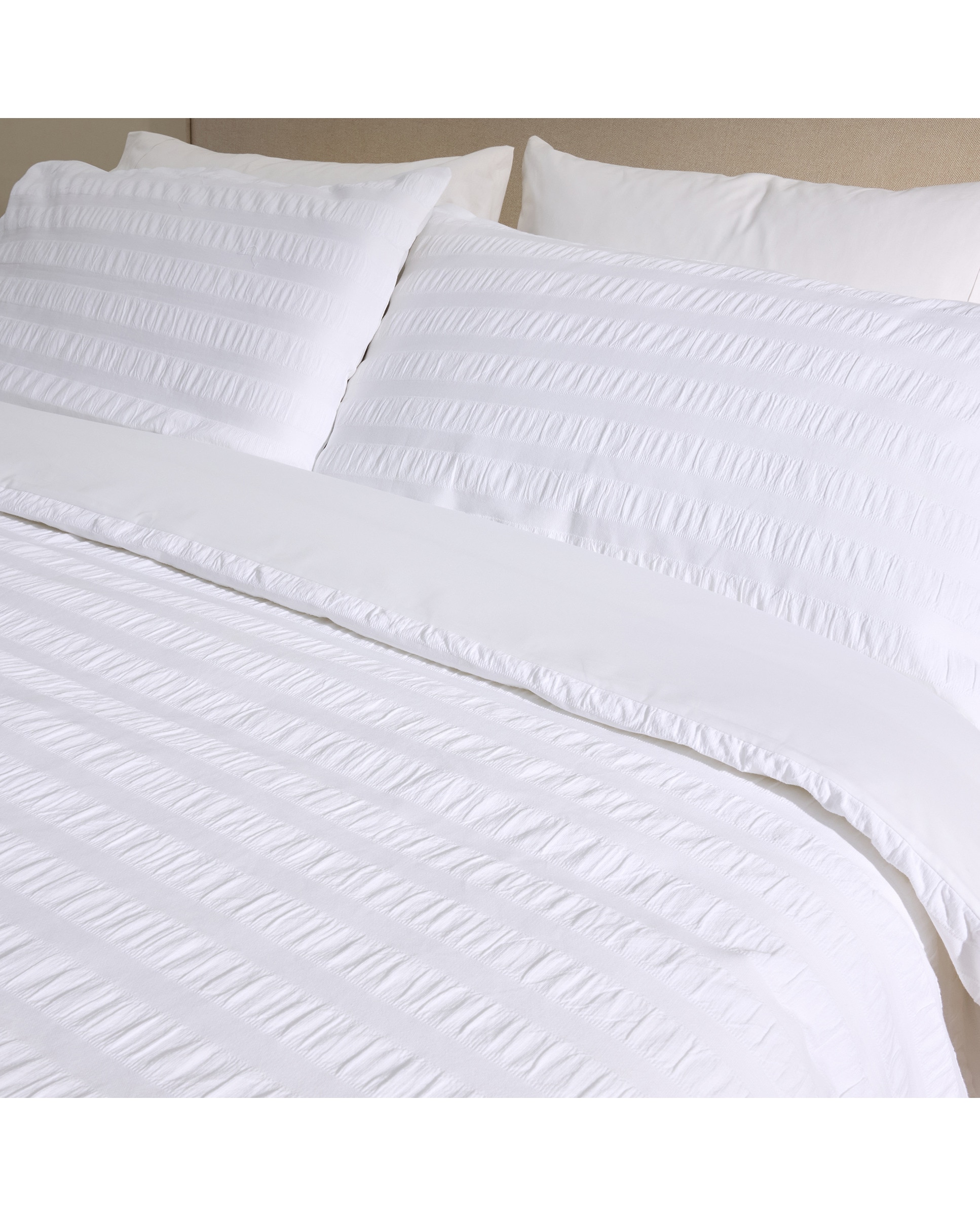 Conjunto de Capa de Edredão de Algodão Mara Branco-3