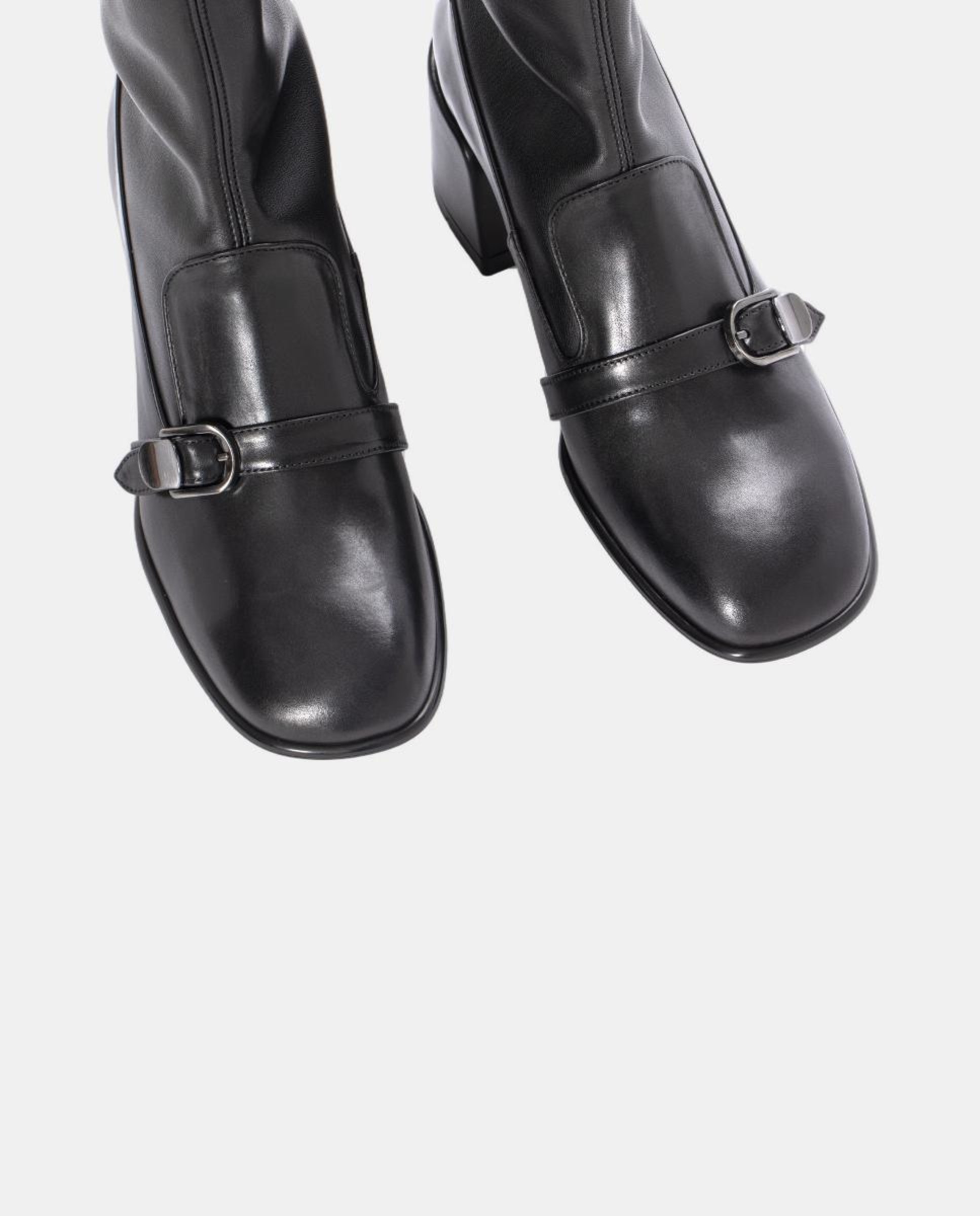Botas Vichy com Cano Elástico Preto-4