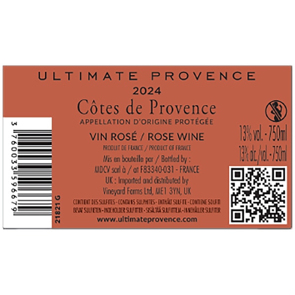 junger Rosé AOC aus Frankreich Flasche 75 cl