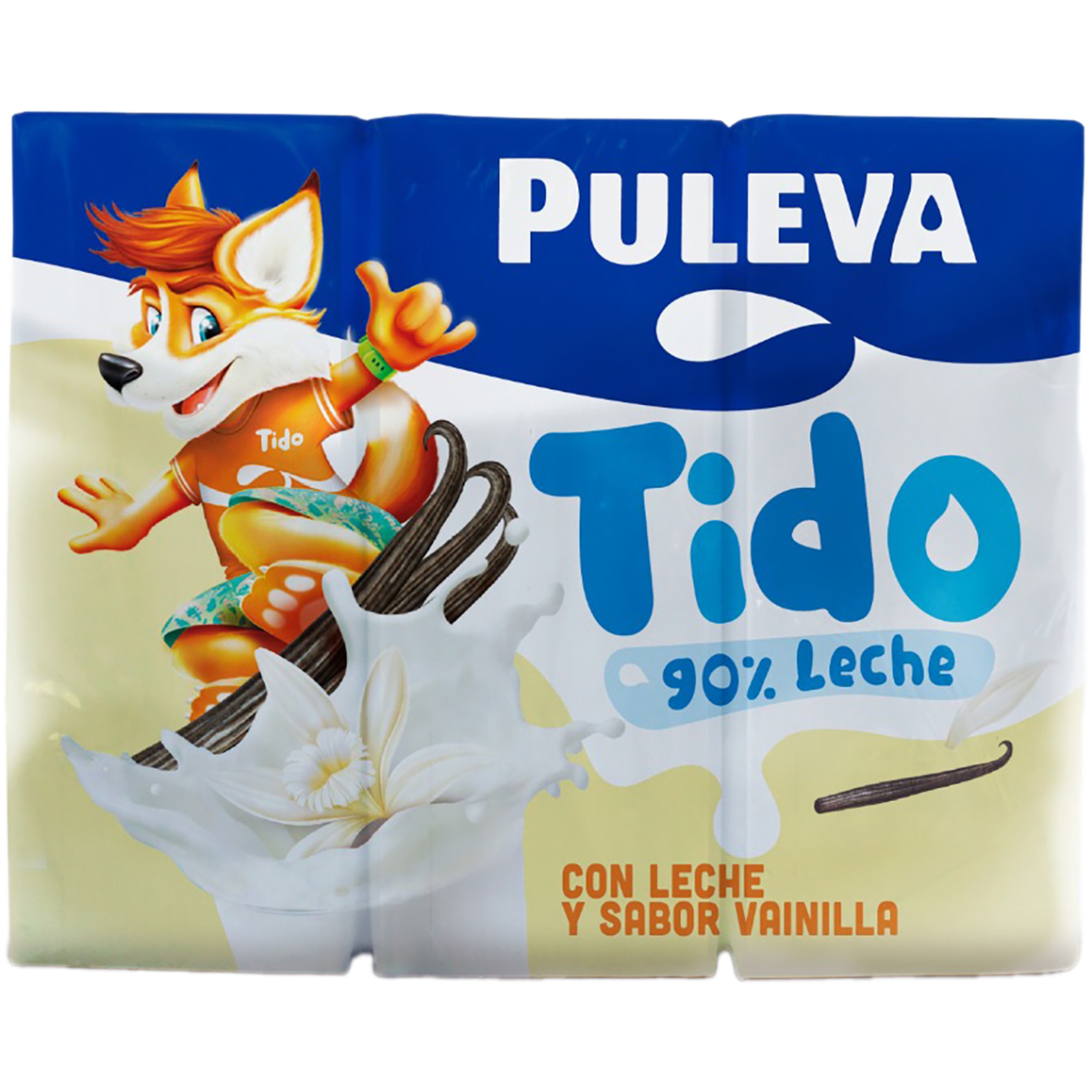 batido Tido de vainilla 90% de leche sin gluten pack 6 briks 200 ml