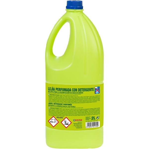 citrus scented bleach with detergent eliminates grease and bad odours bottle 2 l