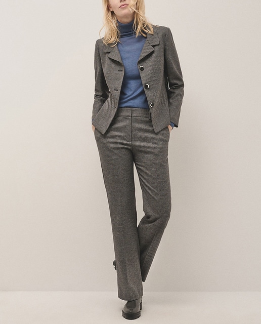 Imagen 0 de Pantalón de mujer recto cuadro Harris