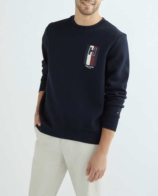 Imagen 0 de Sudadera sin capucha de hombre con logo en el pecho