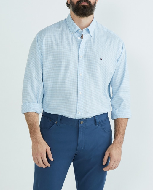 Imagen 0 de Camisa de hombre de cuadros tallas grandes